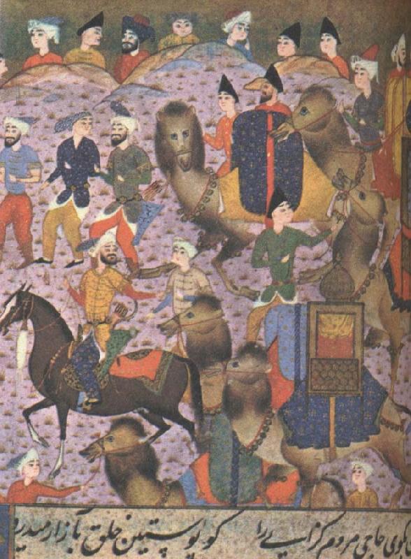 william r clark det var med en kamelkaravan som den ovan ur en medeltida persisk bok som anthony fenkinson 1558 forsokte att ta sig fram till det legendomspunna catha oil painting image